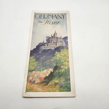 1920s Germany The Harz Travel Guide Booklet Attached Foldout Map Richard Friese picture