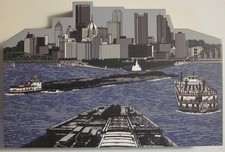 Port of Pittsburgh - 2001 Hometowne Collectibles Inc. wood shelf sitter picture