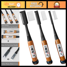 3-Piece Japanese Wood Chisel Set for Woodworking - Long Handle, Precision Tools picture
