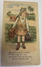 Vintage 1900s/1910s Comic Postcard Gartner Bender USA Young Girl Visitor picture