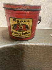 Vintage Mogul  Peanut Butter Tin Pail  1920s-30s. GRONENEG & SCHOENTGEN CO picture