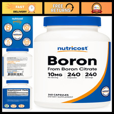 Nutricost Boron Capsules 10mg, 240 Vegetarian Capsules, Gluten Free picture