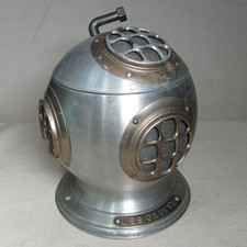 1970 OLDE TANKARDWARE DEEP SEA DIVER HELMET ICE BUCKET USS GILBEY'S SEYMOUR MANN picture