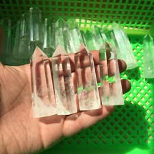 4pcs Natural clear quartz obelisk crystal wand point healing 60-70mm picture