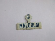 vintage MALCOLM political campaign fold tab pinback pin  picture