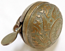 ANTIQUE 1897 CORBIN NO 5B L.A.W. BICYCLE BELL WINGED WHEEL BRISTON CONN RARE EUC picture