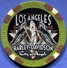 Harley Davidson Wide Print Poker Chip from Los Angeles HD in California   CLOSED picture
