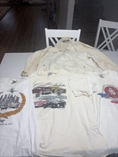 VTG Cadillac La Salle Club Shirt Jacket Lot 4PC 1997 Chicago Hanes Beefy XXL XL picture