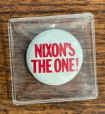 1968 Nixon’s The One Campaign Button Pinback Political Vintage picture