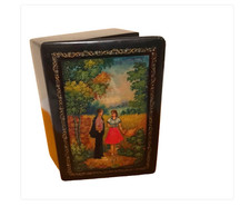 🔥RARE 1969 AGITLAK Soviet PROPAGANDA Russian lacquer Hand-painted box SMIRNOVA picture