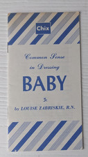 vintage mini booklet Chix Common Sense in Dressing Baby Louise Zabriskie 1952 picture