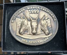 MIB Vintage 1999 Bishop Mule Days Bronze Belt Buckle Ltd Ed #0980/3000 FREESHIP picture