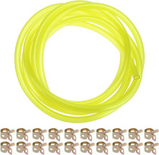10 Ft Fuel Line Hose with 20 Hose Clamps, 1/4