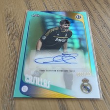 2025-26 Topps Uefa Club Comp's Aqua Auto Card Iker Casillas (Real Madrid) 33/199 picture