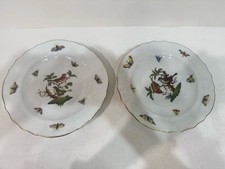 PAIR Herend Rothschild Bird 7.5” Salad Luncheon Plates Retail $350 Perfect picture