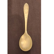 Vintage 1930s Mickey Mouse Branford Silverplate Spoon Vertical Letters 5.5 In picture