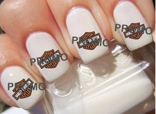 Original Orange Vintage Harley Motorcycle Salon Quality Nail Art Decals picture