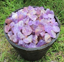 1 lb Amethyst Rough Natural Stones: 'A' Grade Raw Amethyst Crystals Bulk Lot picture