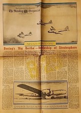Front-Page Boeing B-29 Superfortress Bomber Sunday Oregonian July 1944 Ephemera picture