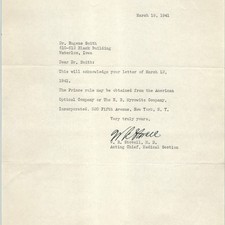 1941 Civil Aeronautics Authority CAA Prince Rule Letter Myrowitz Co Iowa Optical picture