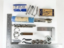 Vintage Machinist Lot TRW high speed 1” mill Lufkin 166-3” Button Dies And More picture
