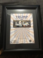 Donald Trump Autograph Framed Bill picture