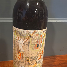 Rioja Blanco Dark Green Wine Bottle w/ Label Zona Vinicola 