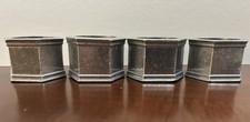 Vintage 4 Piece Wilton Armetale Pewter Napkin Ring Holders 