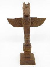 Signed 1950s West Coast Cedar Haida Indigenous Canadian Totem Pole 13