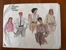 Vintage Vogue Basic Design Blouses 1081 Sz 18-20-22 Uncut picture