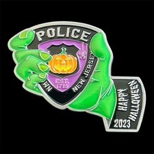 Morristown NJ Police 2023 Halloween Glow in the Dark Challenge Coin #229OR230 picture