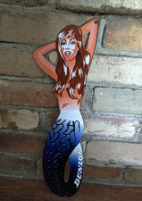 VINTAGE DUNLOP TIRES BRUNETTE MERMAID 👩 WOMAN 15
