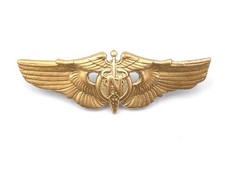 Original WWII US Army Flight Nurse Acid Test Gilt Wings picture