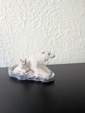 Polar Bear Mother and Cub Resin Figurine Statue Home Decor picture