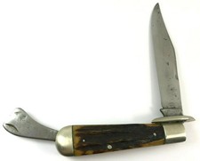 1914-1935 Marble's Safety Folding Knife STAG Swing Guard Gladstone Vintage 4.25