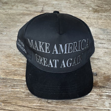 Make America Great Again Black Cotton Hat w/ Never Surrender, Trump 2016 picture