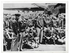 Jimmy Doolittle Raiders Vintage WW2 Army Air Wirephoto Hornet Mitscher 7x8.5in picture