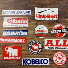 Stickers Mammoet Kone Crane Link Belt Komatsu Bechtel Kobelco ALL Family Gilbane picture