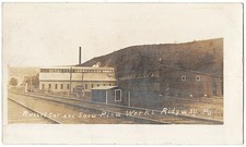 real photo Ridgway PA - Russel Car And Snow Plow Works antique postcard RPPC picture