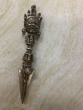 Large Wonderful Tibetan Buddhism Silver Hand Made *Ritual Implement* picture