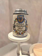 VINTAGE CEREMONIAL LIDDED STEIN--NURNBERG, 1912 picture