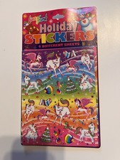 Vintage NEW Lisa Frank Sealed Holiday Markie Unicorn And Pegasus Stickers Pack picture