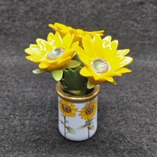 Halcyon Days 2004 Porcelain Bonbonniere Sunflower Garden Flowers picture
