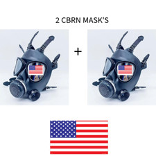 SafeGuardian (TWO) Gas Mask Face Respirator CBRN Shield Israeli Military Grade picture