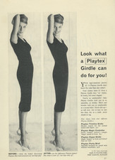 Vintage 1959 Playtex Girdle Lingerie Before After Fashion Original Print Ad picture