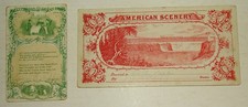 2 Antique Reward of Merit Cards Victorian Niagara Falls Bridge / Staples Family picture