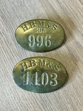Vintage brass miner’s tally badge (Hudson bay mining & Smelting Co) c1940,s-50,s picture