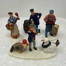 Lemax Holidays & Seasons Winter Village Christmas Figurines Lot Of 4 picture
