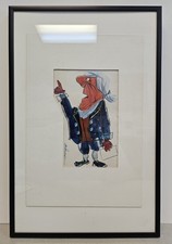 Vintage 1976 Bicentennial COLONIAL MAN Drawing by Illustrator HOWARD BECKERMAN picture