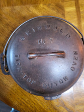 Griswold No. 7 Cast Iron Tite-Top Dutch Oven w/ Lid & Bail Handle picture